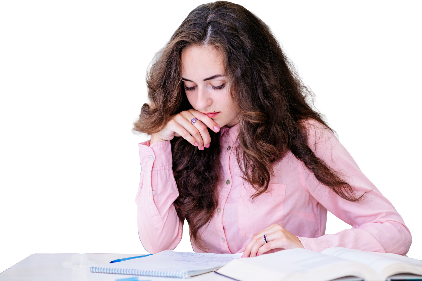 Student working on assignment